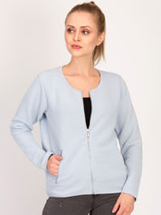 Kotty Women Blue Solid Tailored Jacket