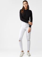 Kotty Women White Skinny Fit Jeans