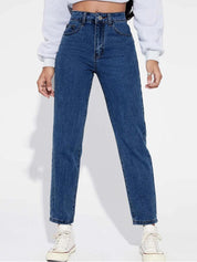 Kotty Women Blue Jean High-Rise Slash Knee Stretchable Jeans