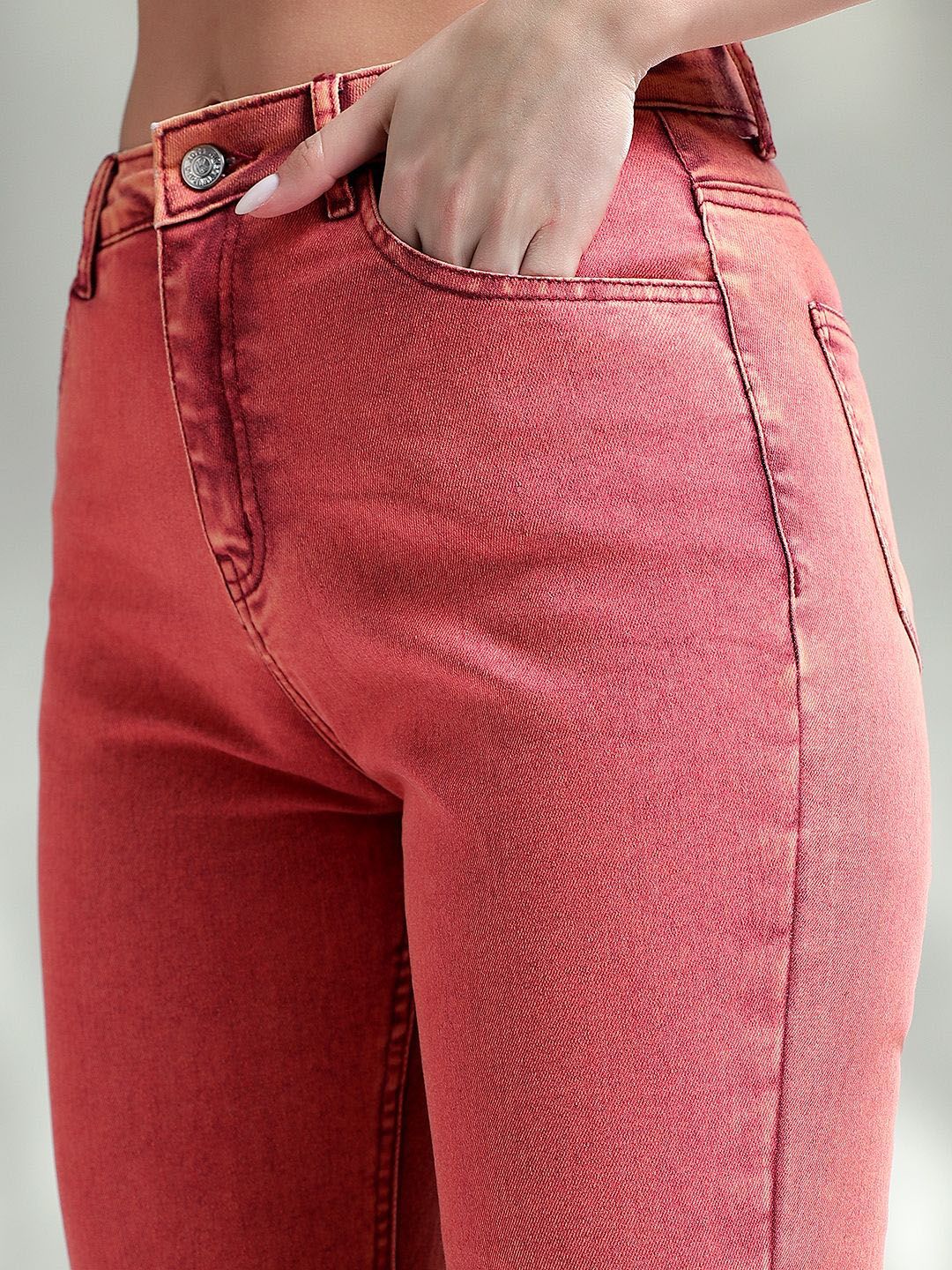 Kotty Women Jean Flared High-Rise Stretchable Jeans