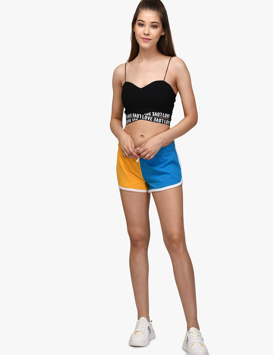 Kotty Women Pack Of 2 Colourblocked Lounge Shorts