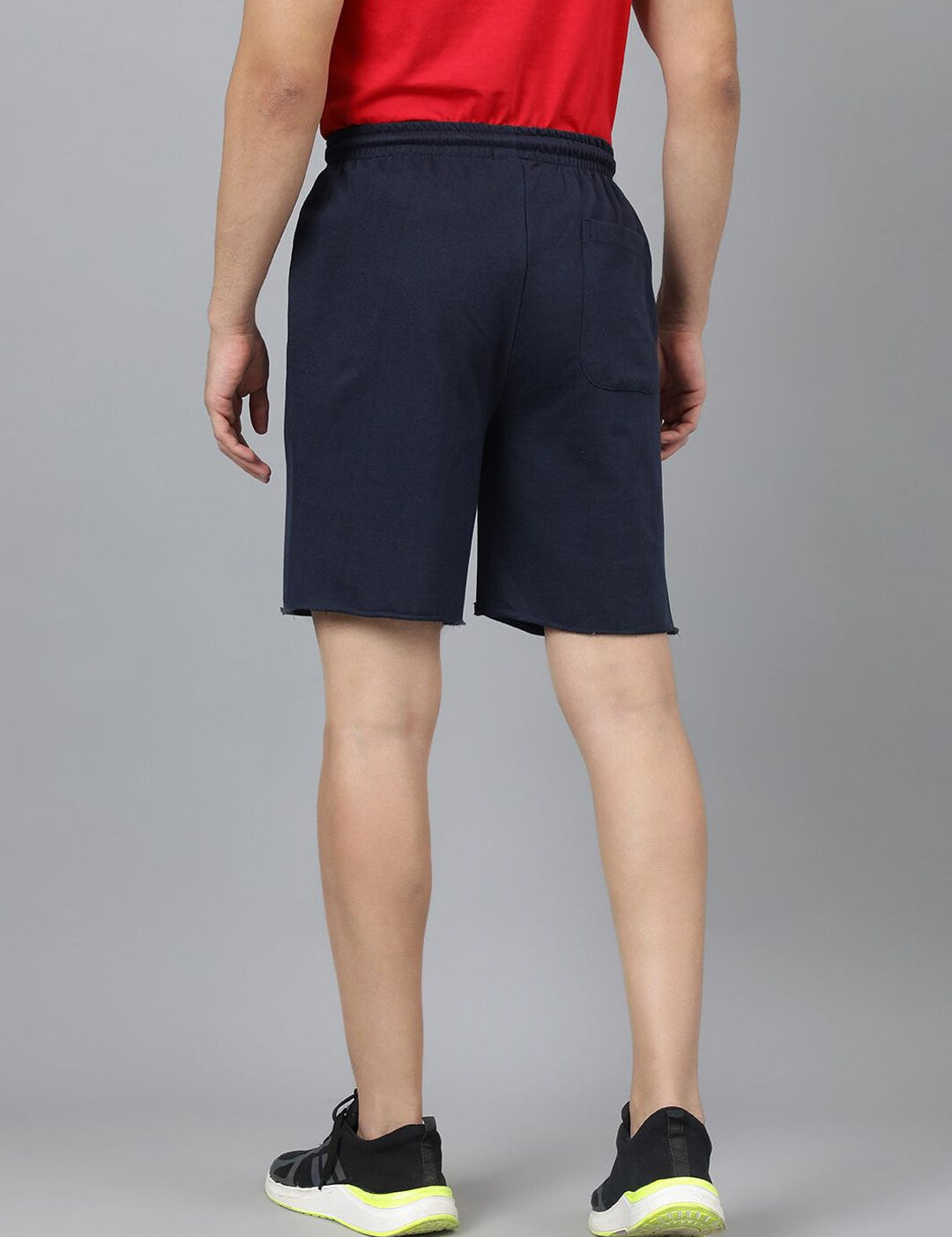 Kotty Men Blend Navy Mid-Rise Regular Shorts