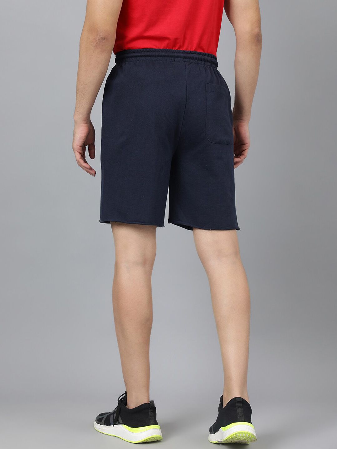 Kotty Men Blend Navy Mid-Rise Regular Shorts