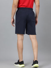 Kotty Men Blend Navy Mid-Rise Regular Shorts