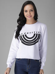 Kotty Women White Striped Sweatshirt