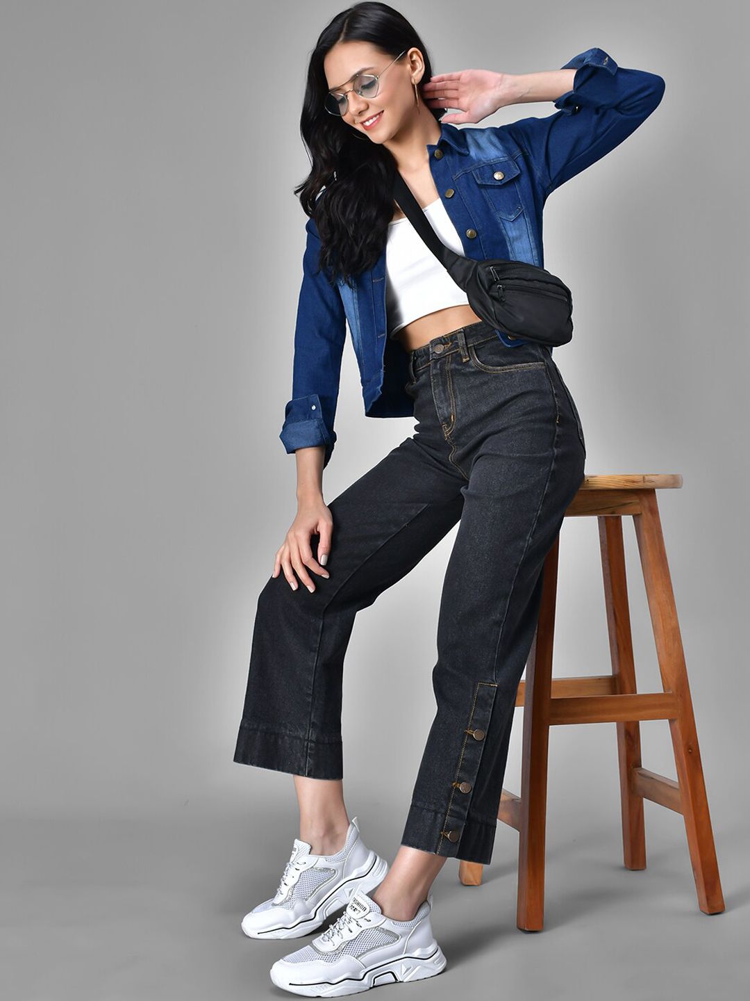 Kotty Women Black Flared Fit Jeans