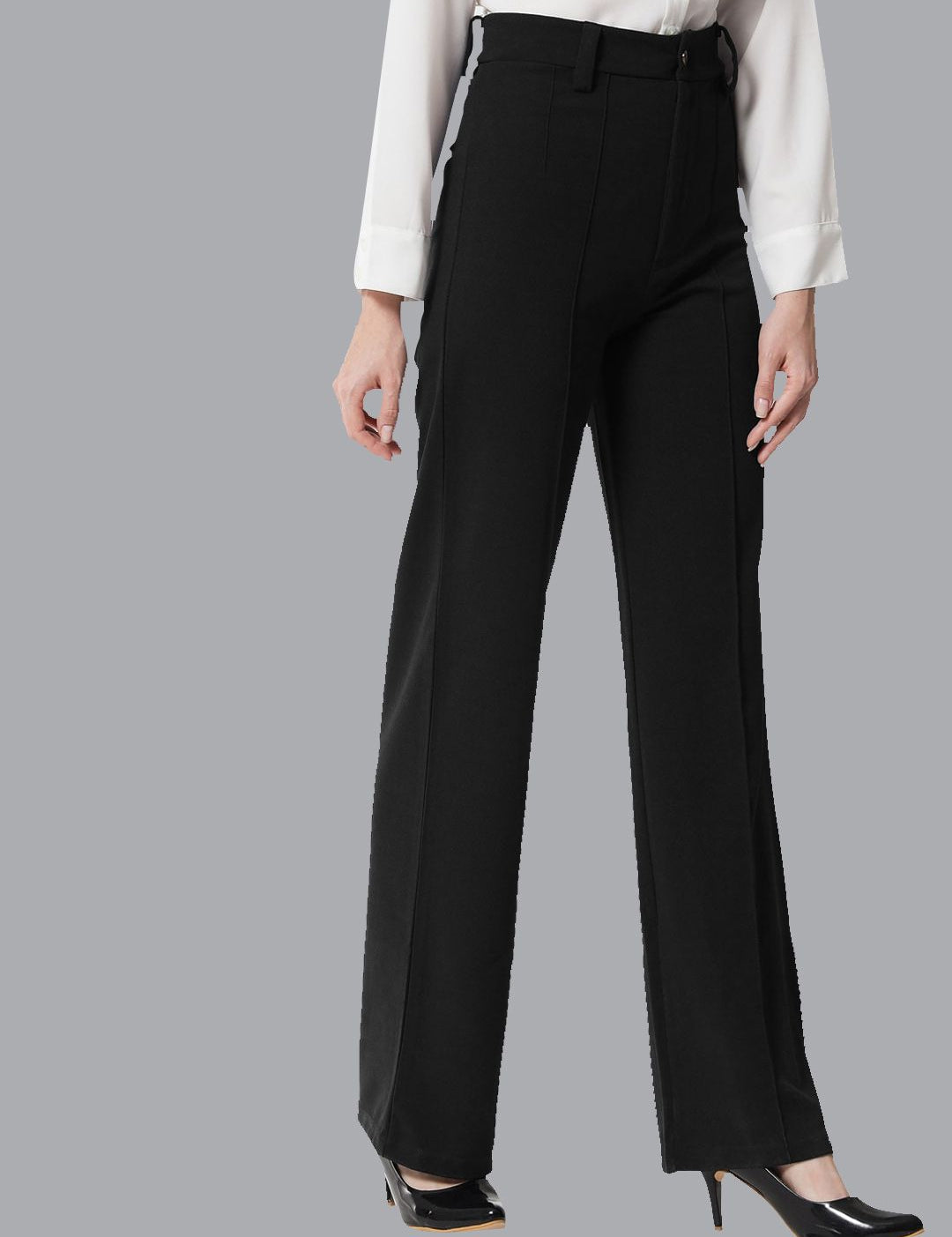 KOTTY BIZwear Women Pack Of 2 Straight Fit High-Rise Easy Wash Pleated Parallel Trousers