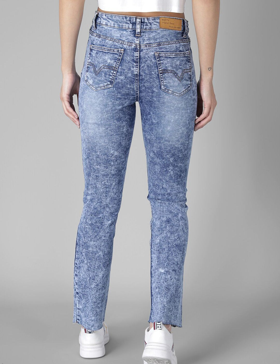 Kotty Women Blue Skinny Fit High-Rise Clean Look Jeans