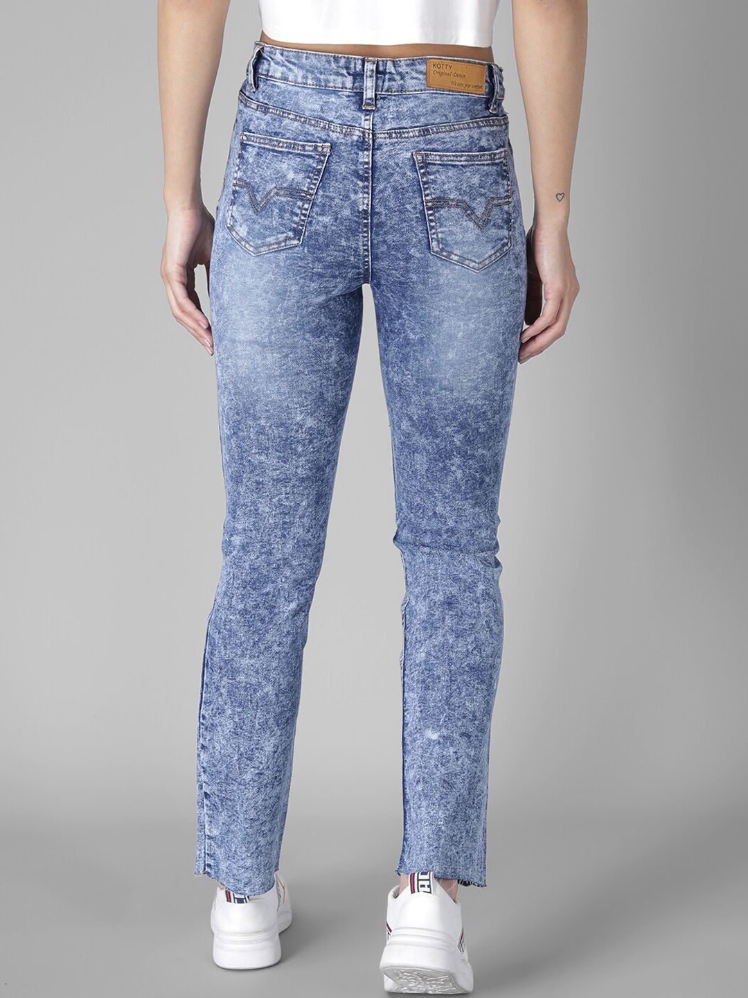 Kotty Women Blue Skinny Fit High-Rise Clean Look Jeans