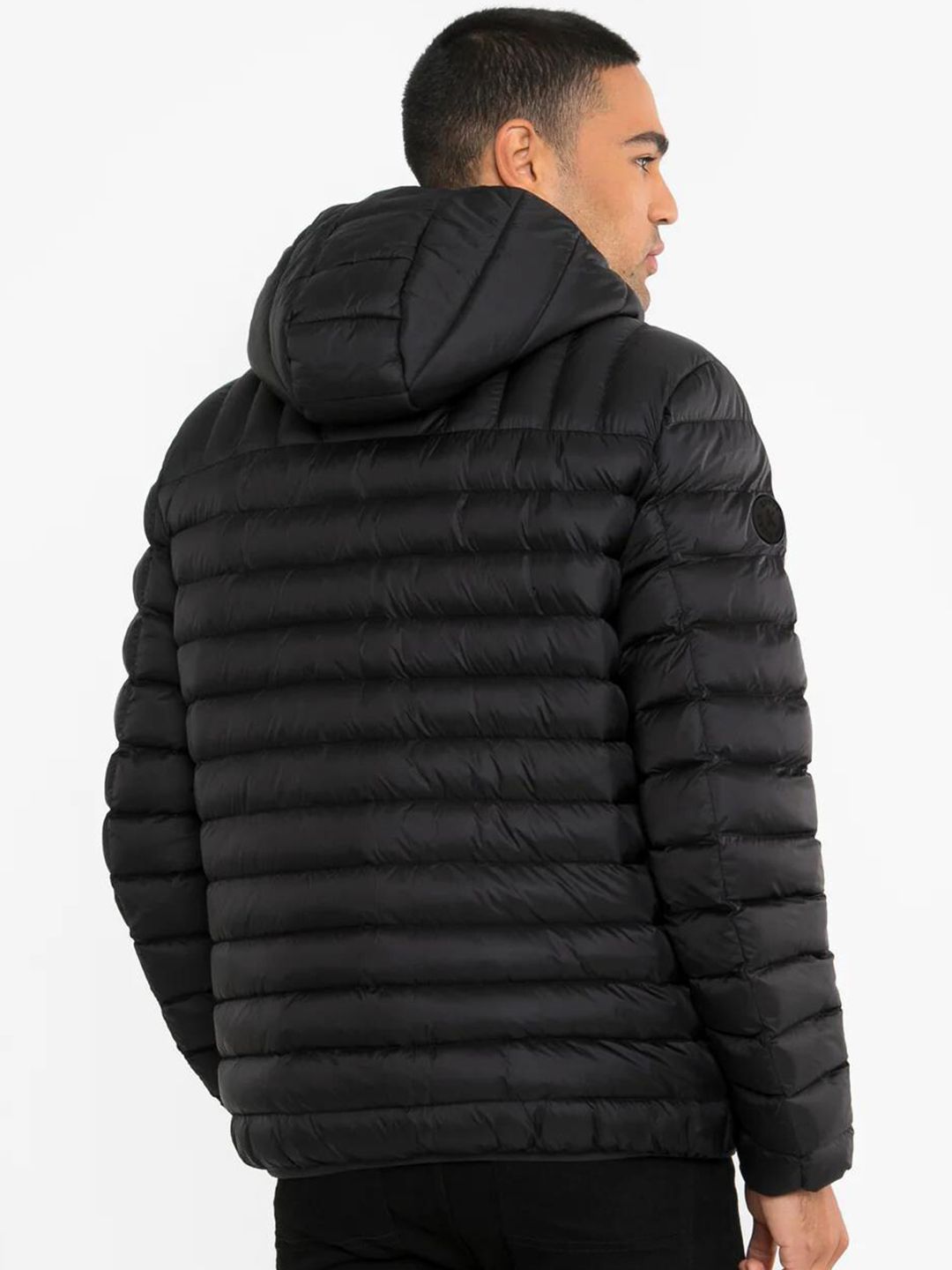 Kotty Black Hooded Puffer Jacket