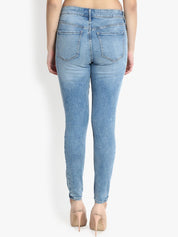 Kotty Women Blue Skinny Fit Mid-Rise Mildly Distressed Jeans