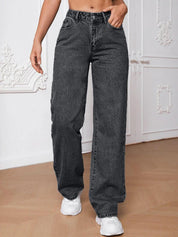 Kotty Women Jean Light Fade Wide Leg Stretchable Jeans