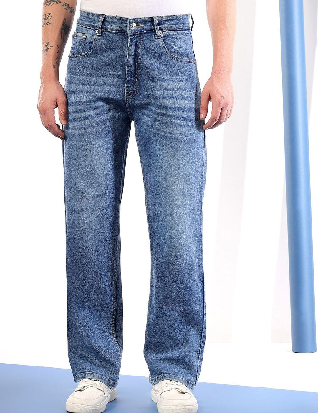 Kotty Men Comfort Fit Mid-Rise Stretchable Jeans