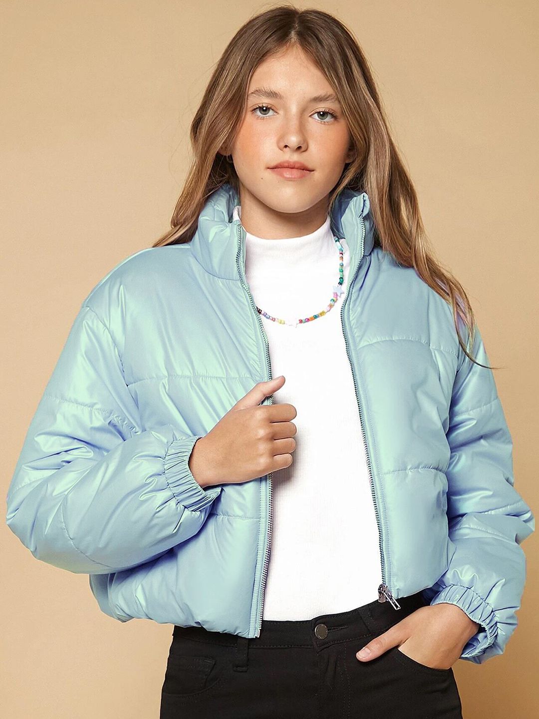 Kotty Girls Stand Collar Puffer Jacket