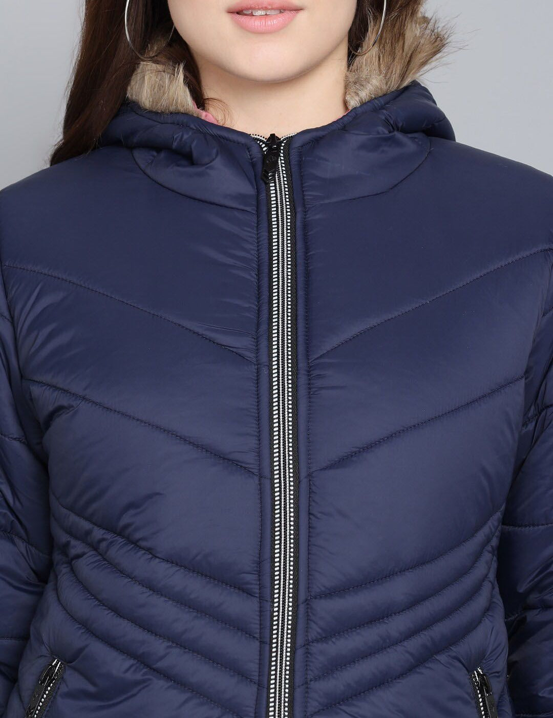 Kotty Women Blue Outdoor Puffer Jacket