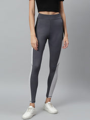Kotty Women Grey & Black Colourblocked Tights