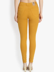 Kotty Women Yellow Skinny Fit High-Rise Clean Look Stretchable Jeans