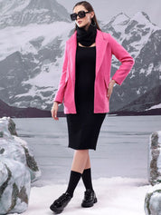 Kotty Women Notched Lapel Single-Breasted Overcoat