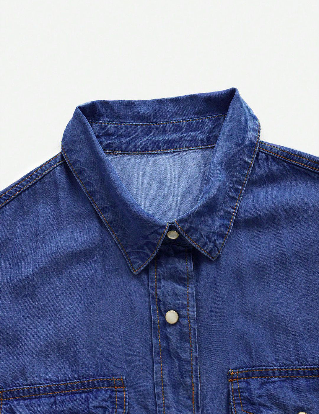 Kotty Blue Spread Collar Casual Shirt