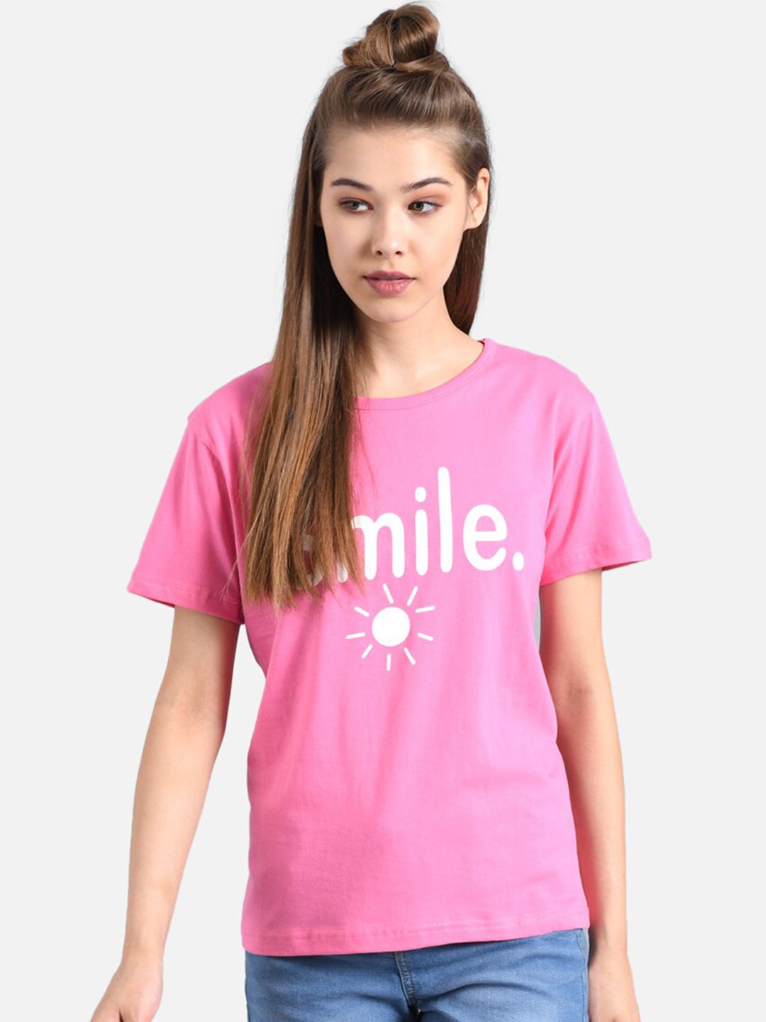 Kotty Women Pack Of 2 Printed Round Neck T-shirt