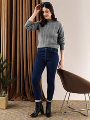 Kotty Women High Neck Pullover Sweater