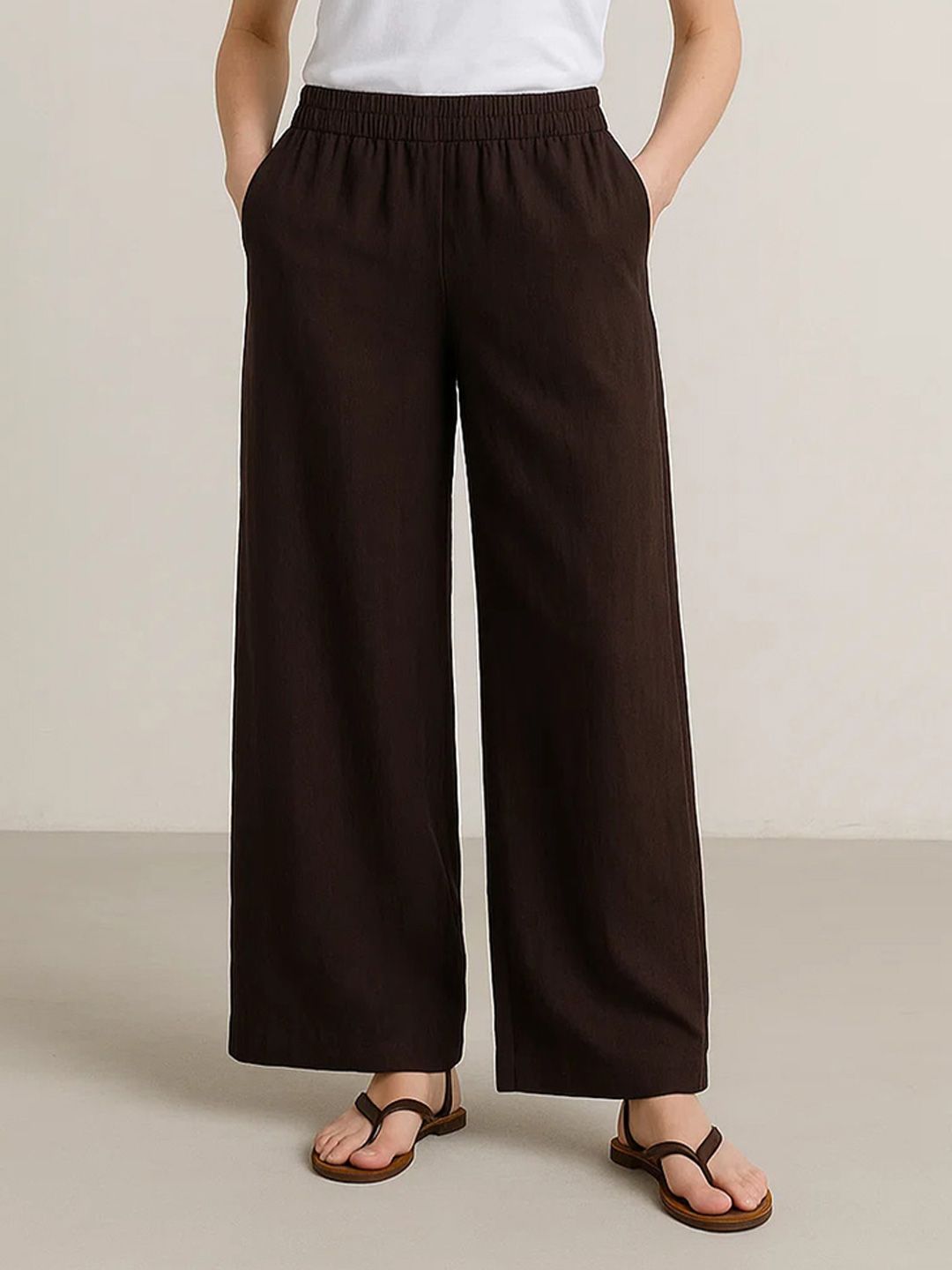 Kotty Women Wide Leg High-Rise Trousers