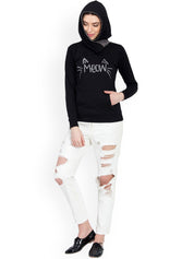 Kotty Women Black Printed Sweatshirt