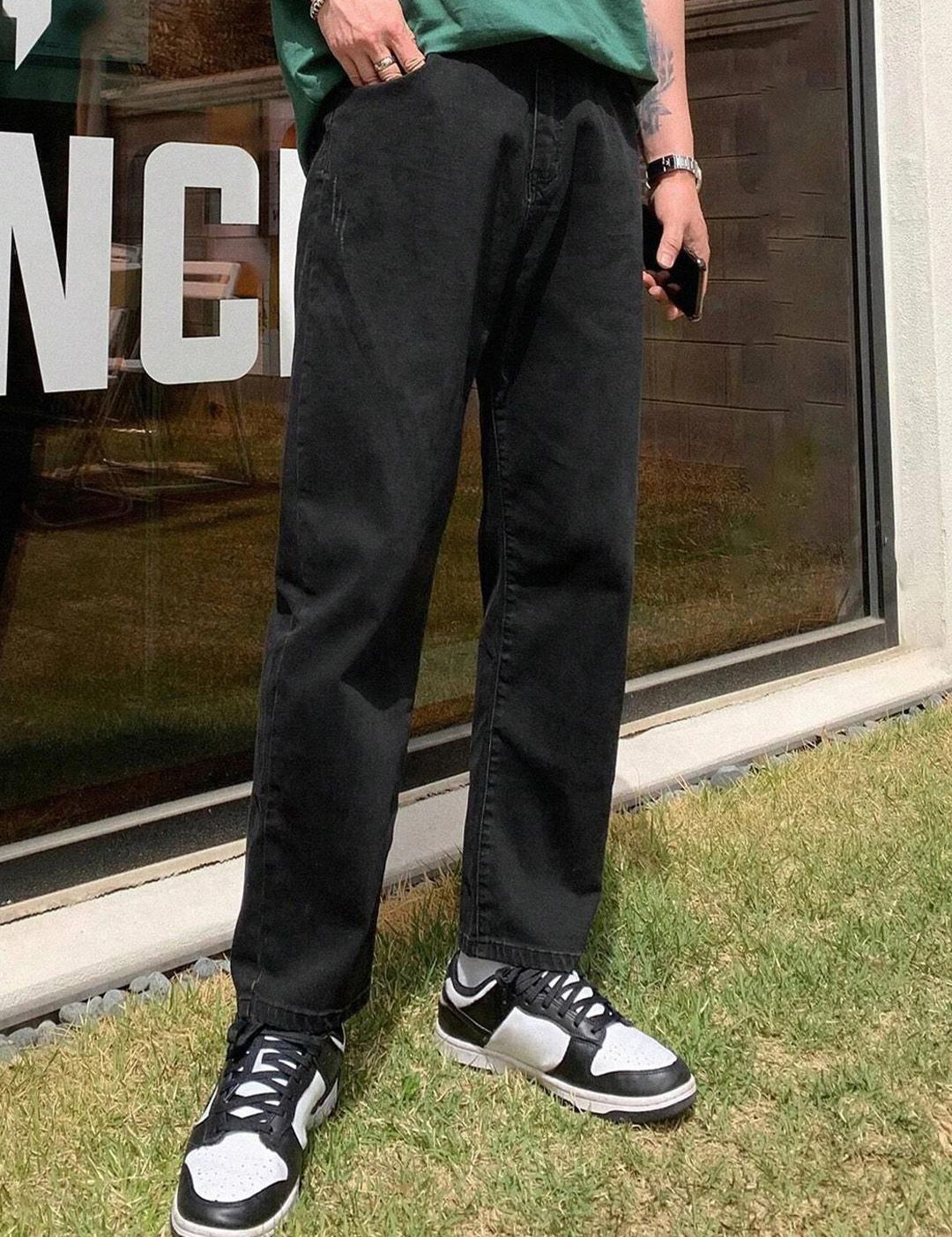 Kotty Men Straight Fit Low-Rise Clean Look Stretchable Jeans