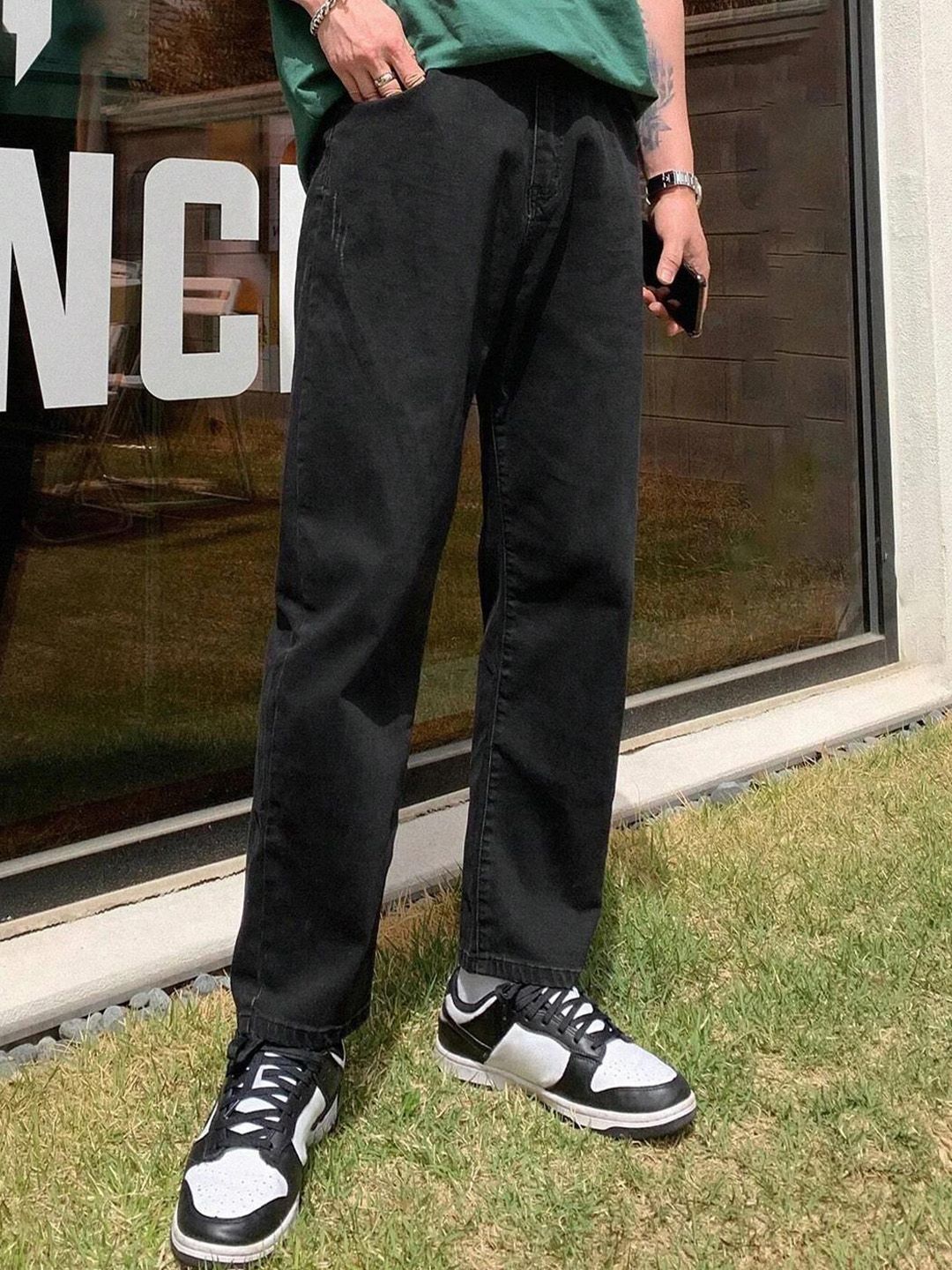 Kotty Men Straight Fit Low-Rise Clean Look Stretchable Jeans