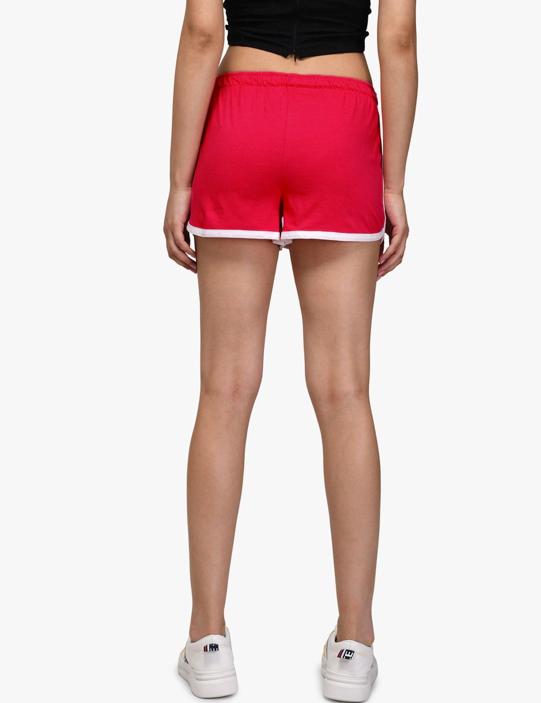 Kotty Women Red Solid Regular Fit Shorts