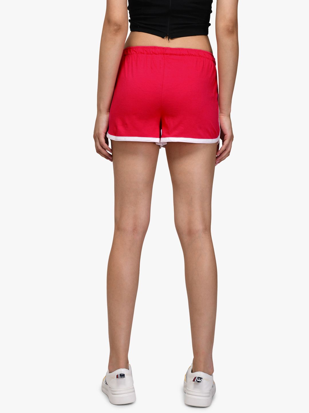 Kotty Women Red Solid Regular Fit Shorts