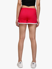 Kotty Women Red Solid Regular Fit Shorts