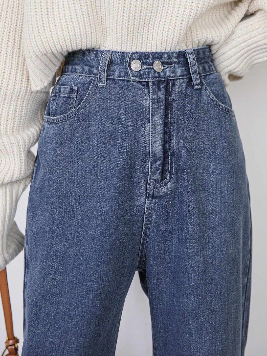 Kotty Women Jean Wide Leg High-Rise Light Fade Stretchable Jeans