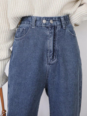 Kotty Women Jean Wide Leg High-Rise Light Fade Stretchable Jeans