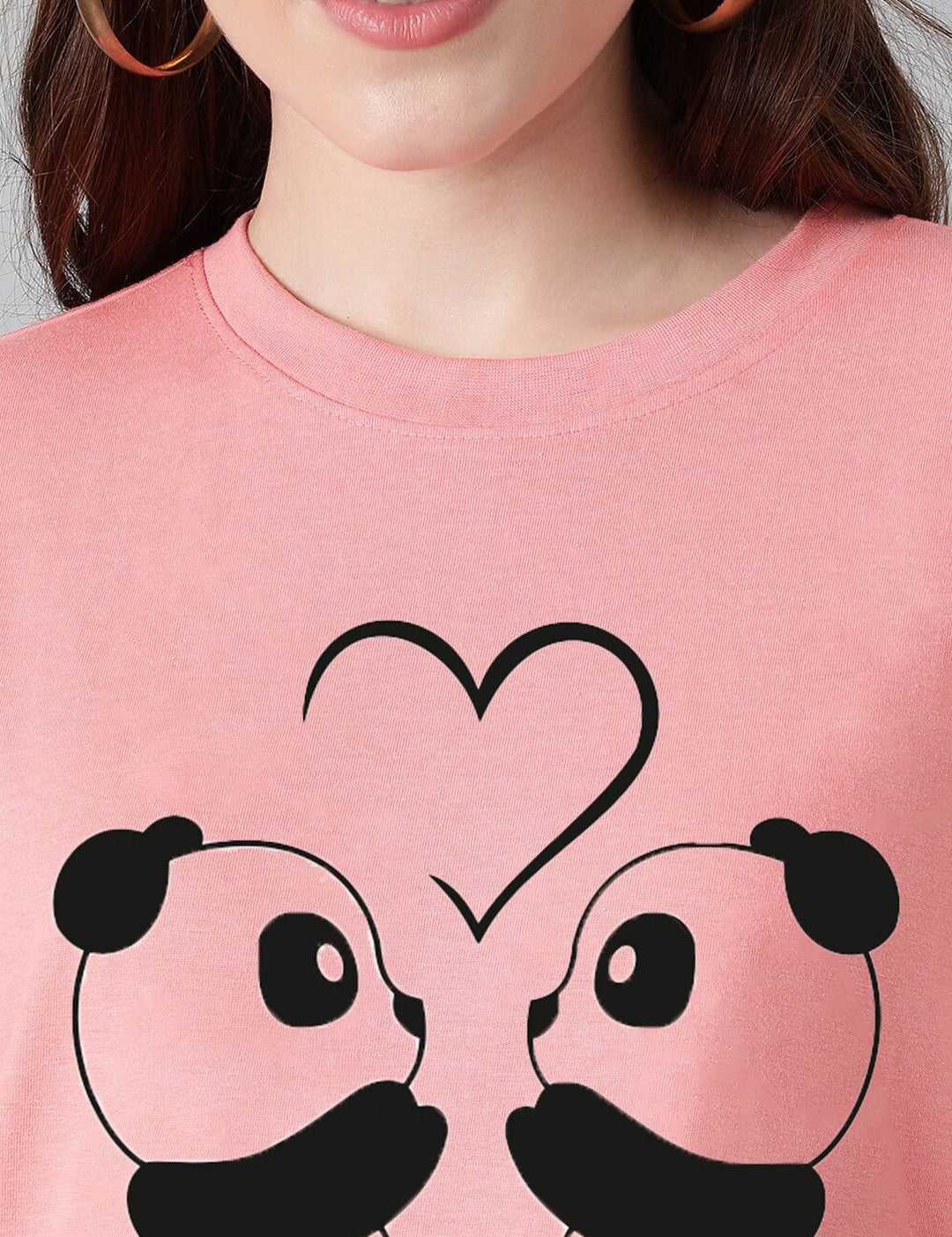 Kotty Graphic Printed Drop-Shoulder Sleeves Oversized T-shirt