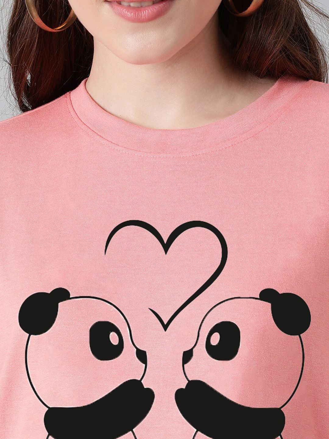 Kotty Graphic Printed Drop-Shoulder Sleeves Oversized T-shirt