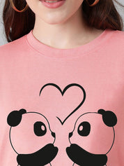 Kotty Graphic Printed Drop-Shoulder Sleeves Oversized T-shirt