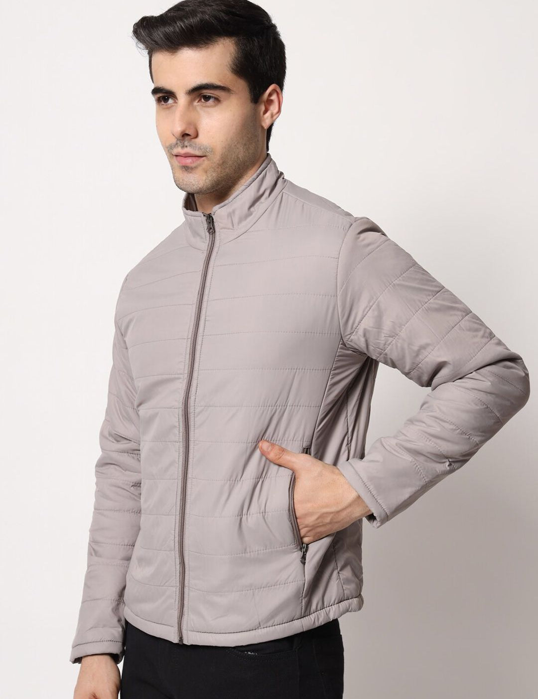 Kotty Men Grey Outdoor Padded Jacket