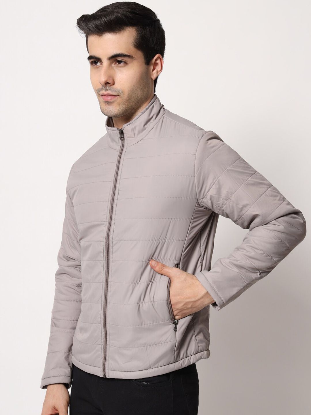 Kotty Men Grey Outdoor Padded Jacket