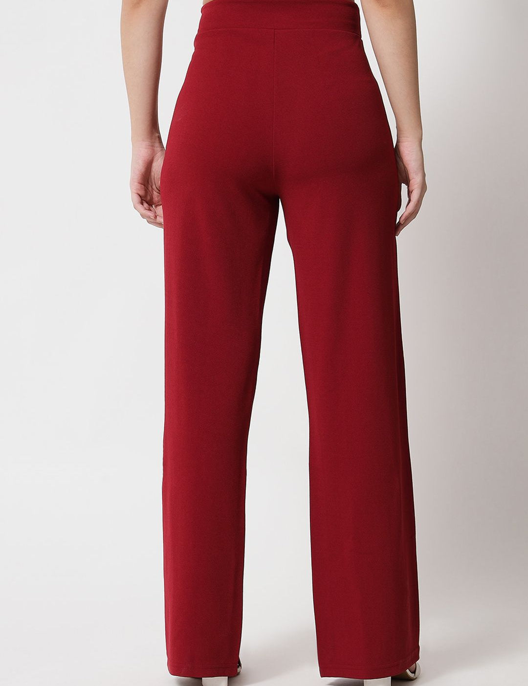 Kotty Women Pack of 2 Relaxed Straight Leg Straight Fit High-Rise Easy Wash Trousers