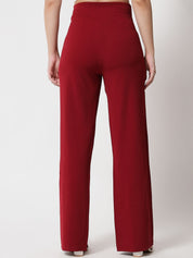 Kotty Women Pack of 2 Relaxed Straight Leg Straight Fit High-Rise Easy Wash Trousers