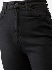 Kotty Women Black Skinny Fit High-Rise Mildly Distressed Jeans