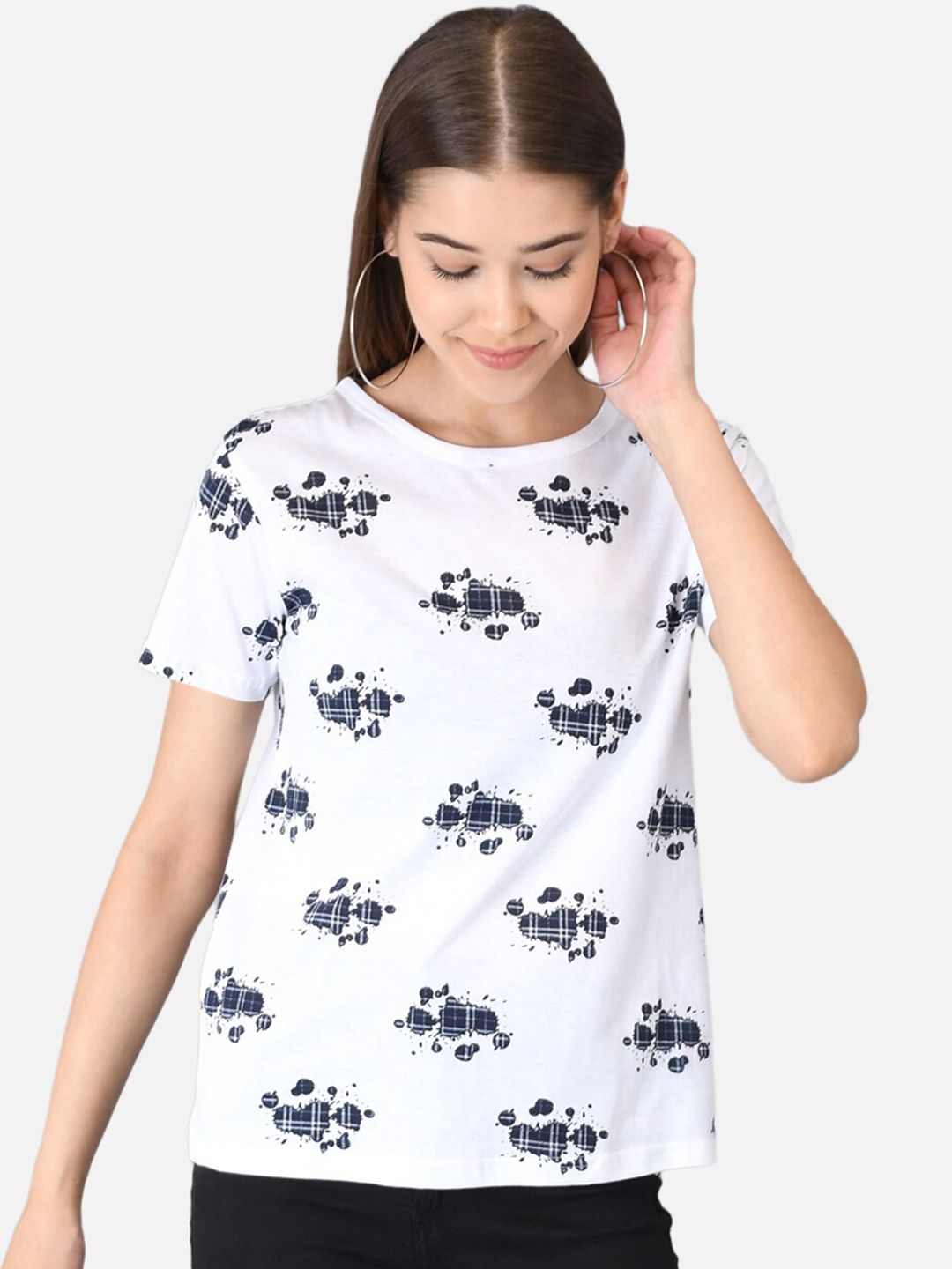 Kotty Women Pack Of 2 Printed Round Neck T-shirt