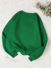 Kotty Round Neck Fleece Pullover Sweatshirt