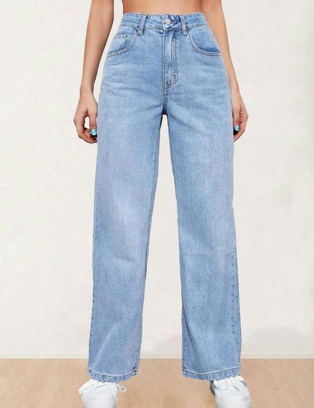 Kotty Women Straight Fit High-Rise Stretchable Jeans