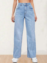 Kotty Women Straight Fit High-Rise Stretchable Jeans