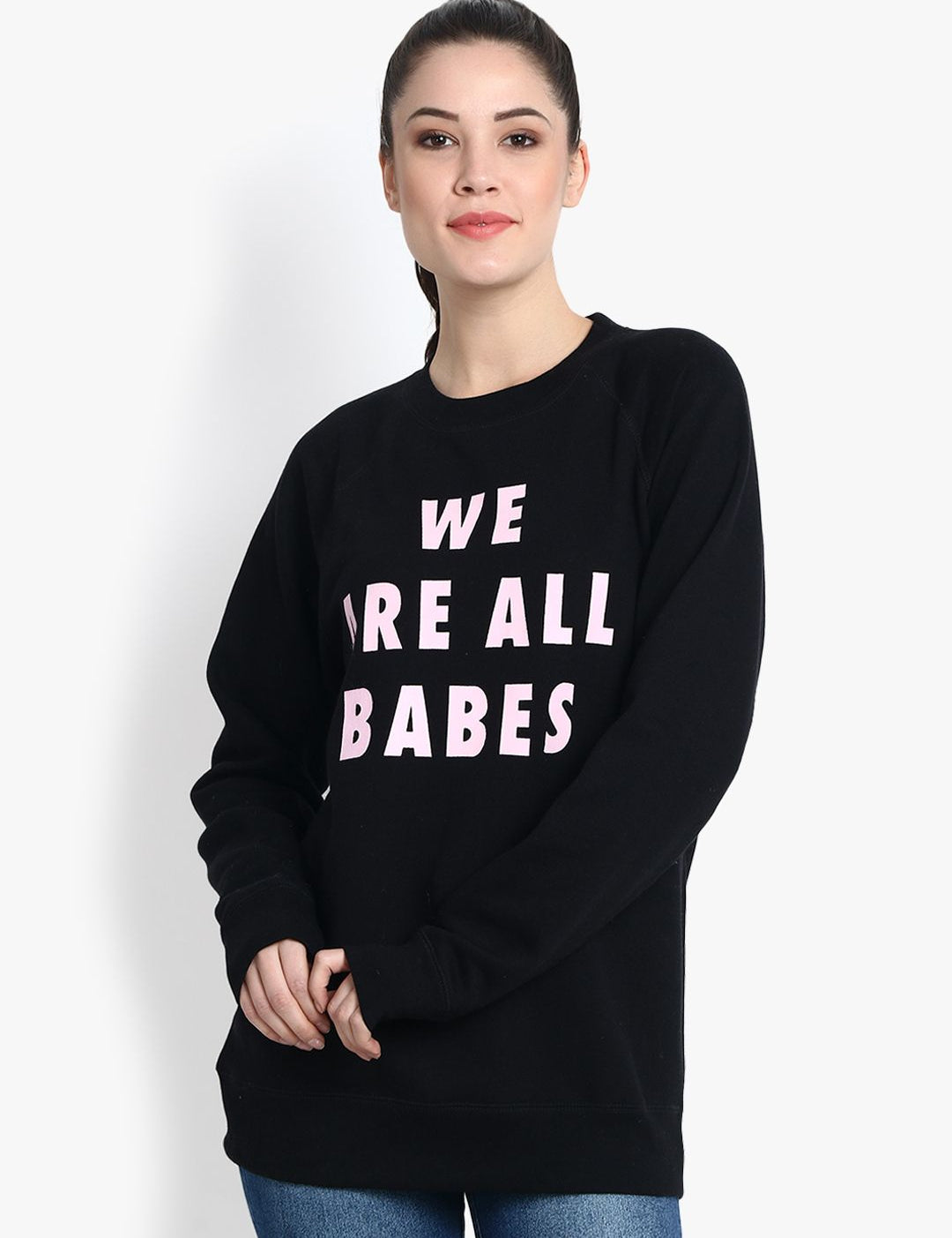 Kotty Women Black Printed Sweatshirt