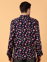 Kotty Men Relaxed Spread Collar Graphic Printed Cotton Casual Shirt