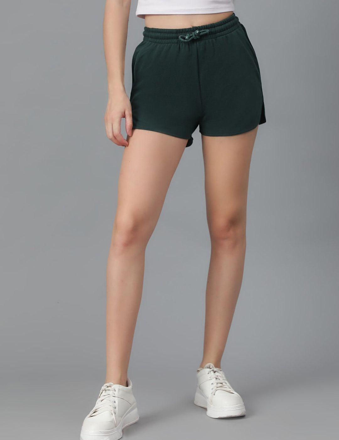 Kotty Women Green Slim Fit Running Shorts