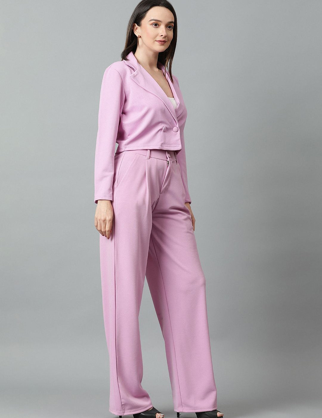 KOTTY BIZwear Basics Notched Lapel Collar Coat With Trousers